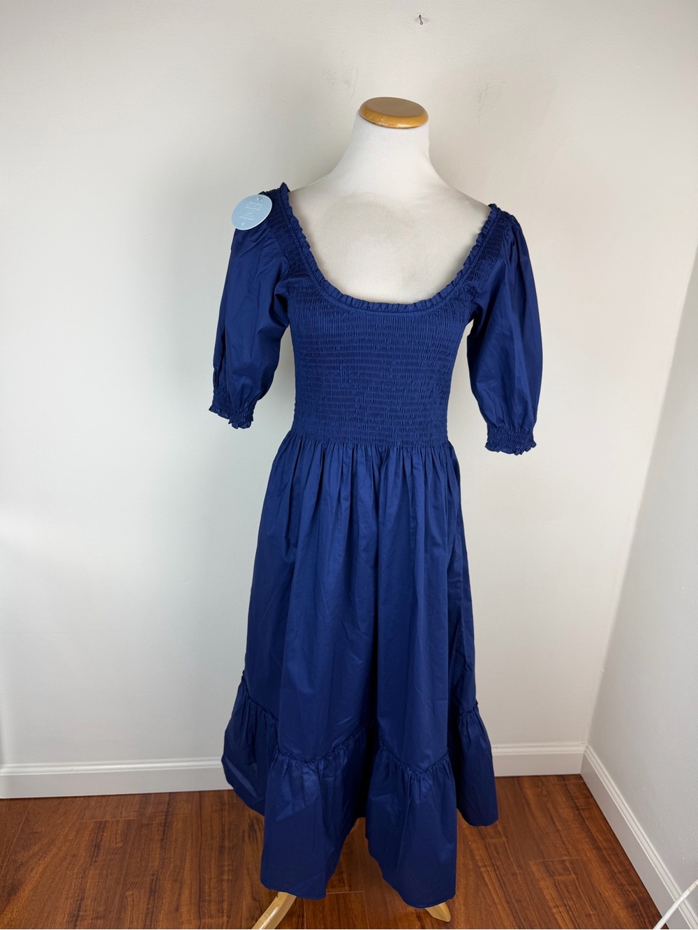 NWT Hill House Home Navy Blue Cotton Louisa Nap Midi Dress Size S - Picture 2 of 7
